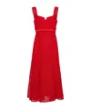 Self-portrait Square Sleeveless Dress In Red