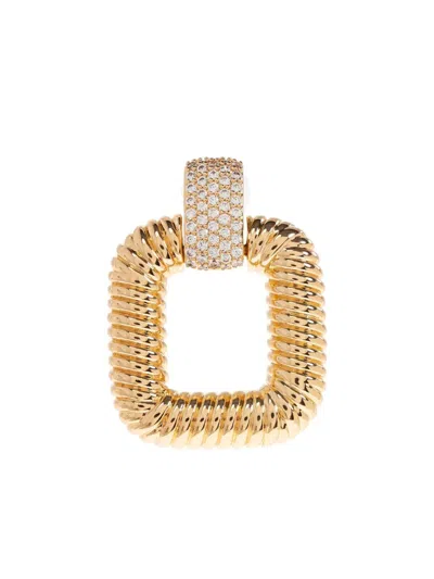 SELF-PORTRAIT SELF-PORTRAIT SQUARE TWISTED DESIGN EARRINGS