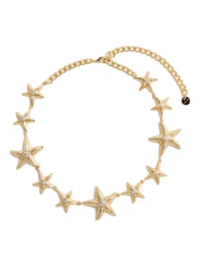 Self-portrait Starfish Necklace In Gold