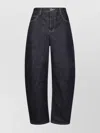 Self-portrait High-rise Barrel-leg Jeans