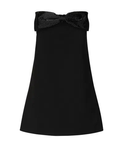 Self-portrait Strapless Mini Dress With Bow In Black