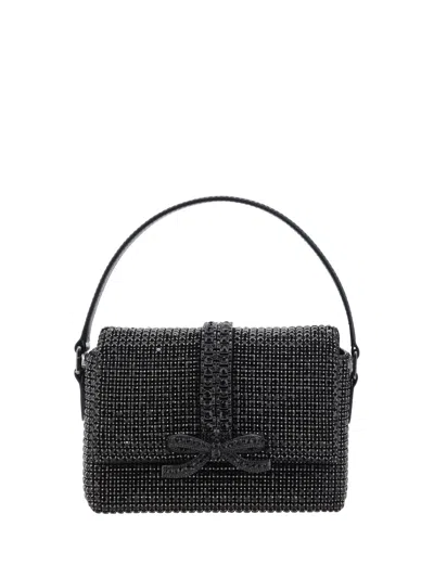 Self-portrait Strass Baguette Handbag In Black