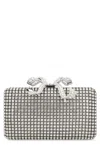 Self-portrait Strass Clutch In Silver