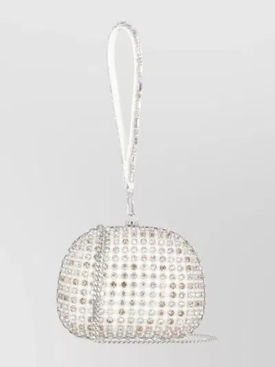 Self-portrait Strass Detail Clutch Bag With Chain Strap
