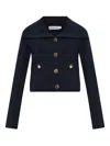 Self-portrait Stretch Cardigan In Blue