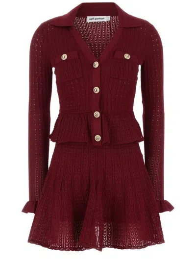 SELF-PORTRAIT STRETCH VISCOSE BLEND MINI DRESS