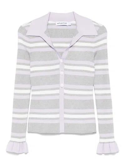 SELF-PORTRAIT STRIPED CARDIGAN