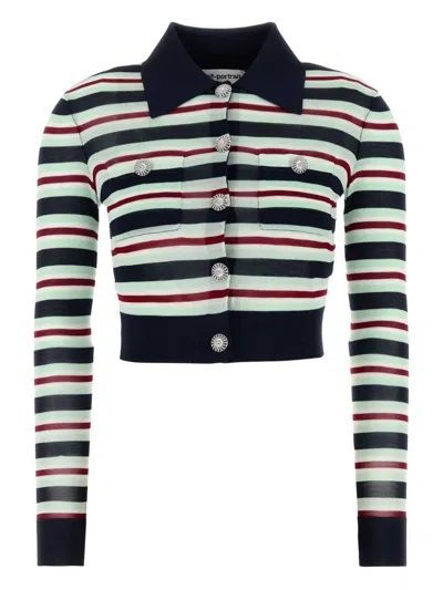 SELF-PORTRAIT STRIPED CARDIGAN
