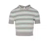 Self-portrait Striped Cropped T-shirt