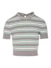 Self-portrait Striped Knit Top
