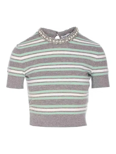 Self-portrait Striped Knit Top