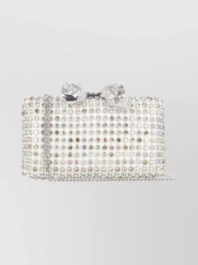 SELF-PORTRAIT STRUCTURED CLUTCH BAG FEATURING CHAIN STRAP