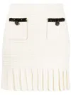 Self-portrait Self Portrait Women Structured Knit Mini Skirt In Neutral