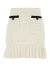 Self-portrait Self Portrait Women Structured Knit Mini Skirt In Neutral