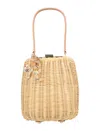 Self-portrait Structured Rattan Bag