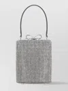 Self-portrait Structured Rhinestone Mini Bag With Top Handle