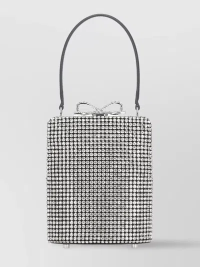 Self-portrait Structured Rhinestone Mini Bag With Top Handle