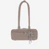 Self-portrait Grey Suede Top Handle Bag