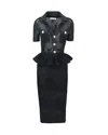 Self-portrait Abito Midi Black Bow Crochet