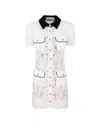 Self-portrait Delicate Lace Dress With Structured Pockets In White