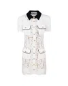 Self-portrait Delicate Lace Dress With Structured Pockets In White