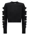 Self-portrait X Christopher Kane Cut-out Lace-detail Jumper In Black