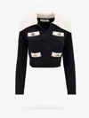 Self-portrait Embellished Alpaca-blend Sweater In Black