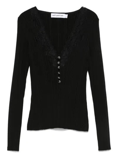 SELF-PORTRAIT SELF-PORTRAIT SWEATERS BLACK