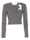 Self-portrait Grey Crochet Flower Cardigan Clothing
