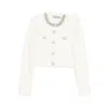 Self-portrait Cream Textured Knit Sweaters And Cardigans White In Neutral