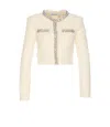 Self-portrait Cream Soft Knit Cardigan Clothing In White