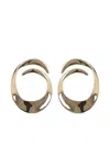 Shop Self-portrait Swirl Earrings In Gold