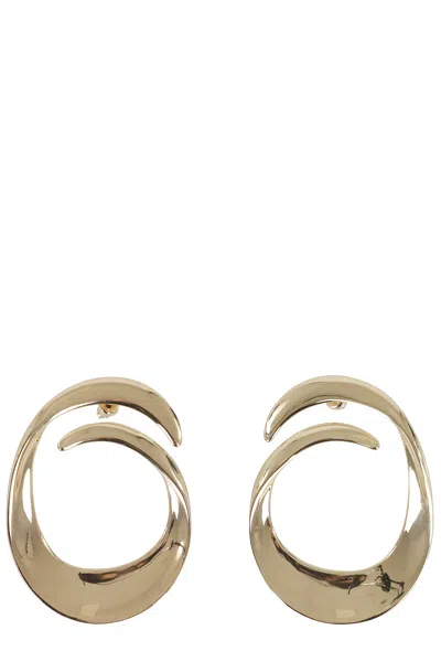 Self-portrait Swirl Earrings In Gold