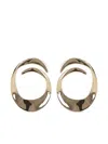 Shop Self-portrait Swirl Earrings In Grey