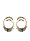 Self-portrait Gold Swirl Earrings Accessories In Grey