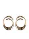 Self-portrait Gold Swirl Earrings Accessories In Metallic