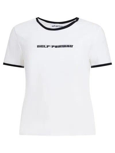 Self-portrait T-shirts In White