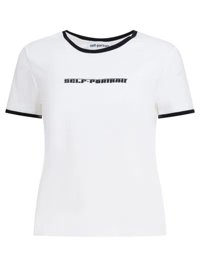 SELF-PORTRAIT T-SHIRTS WHITE