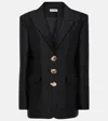 Self-portrait Taffeta Blazer In Black
