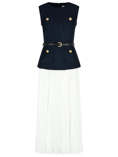 SELF-PORTRAIT SELF PORTRAIT 'TAFFETA' BLUE POLYESTER DRESS WOMEN