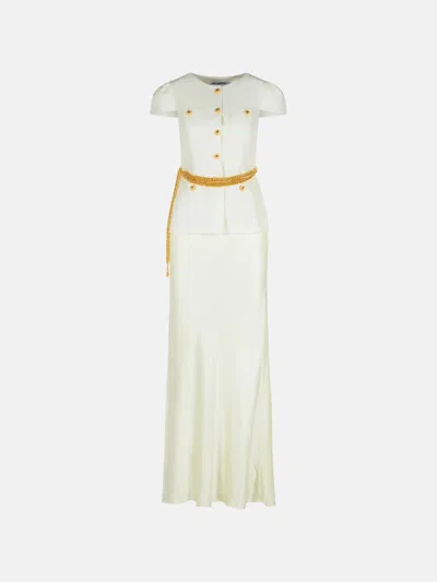 Self-portrait 'taffeta' Cream Polyester Dress