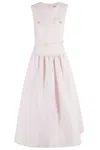 Self-portrait Taffeta Midi Dress In Pink