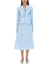 Self-portrait Midi Taffeta Dress In Blue