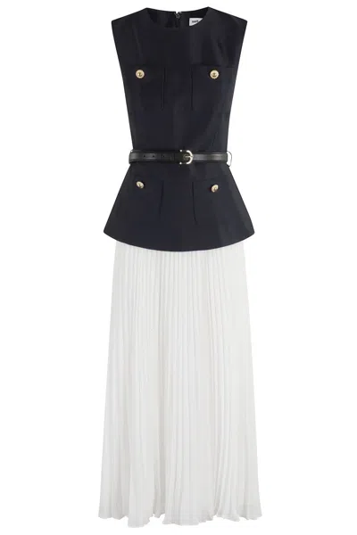 SELF-PORTRAIT TAFFETA MIDI DRESS