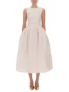 Self-portrait Taffeta Midi Dress In Neutral