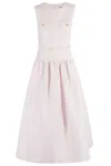 Self-portrait Taffeta Midi Dress In Pink