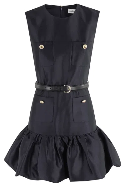 SELF-PORTRAIT SELF-PORTRAIT TAFFETA MINI DRESS
