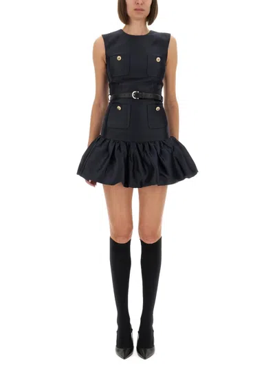 Self-portrait Taffeta Mini Dress In Blue