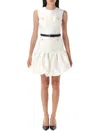 Self-portrait Taffeta Mini Dress In White