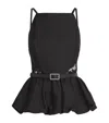 Self-portrait Lace Panel Peplum Top With Removable Belt In Black